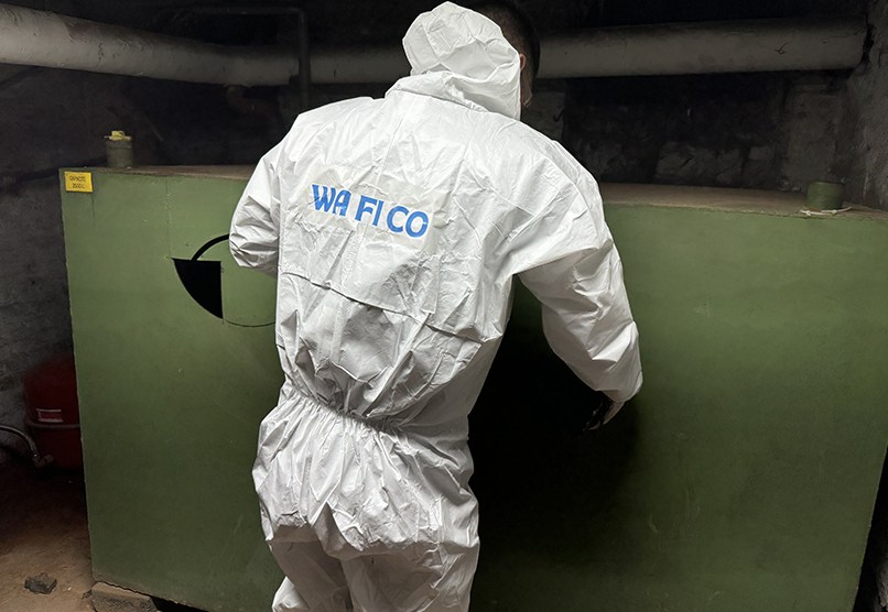 Mise hors service de citernes à mazout par Wafico