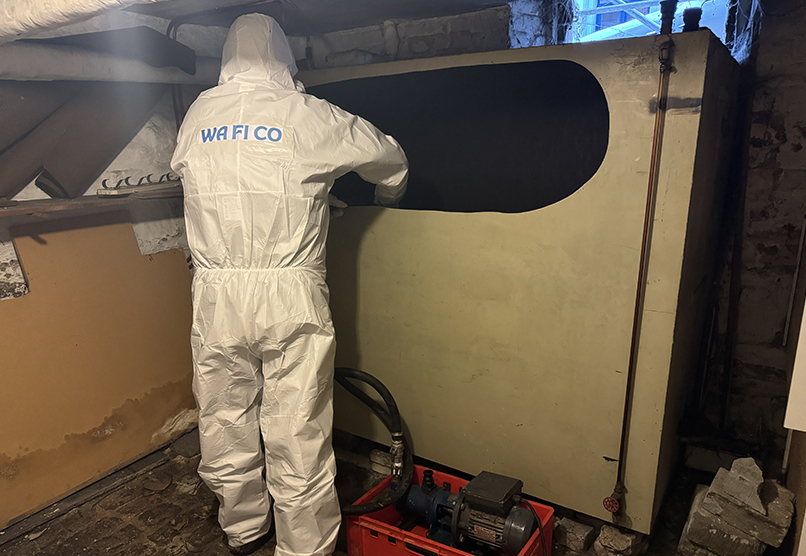 Mise hors service de citernes à mazout par Wafico