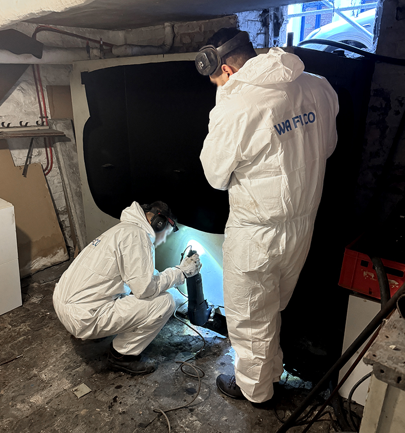 Mise hors service de citernes à mazout par Wafico